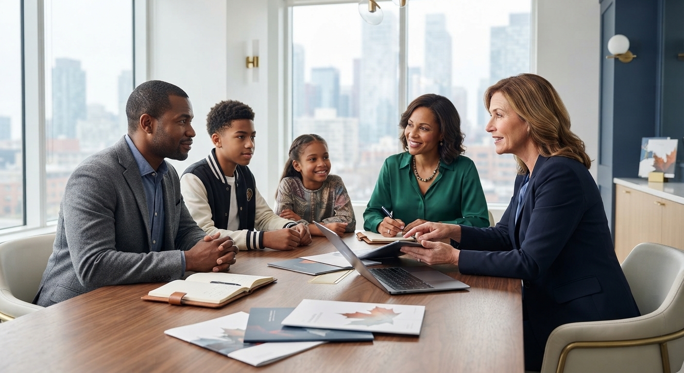 Newcomer family orientation session