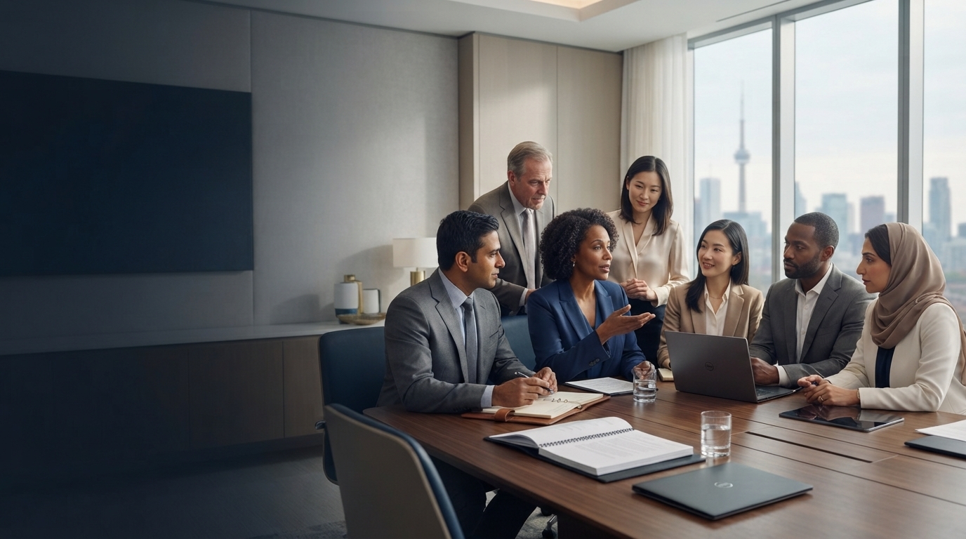 Professional partnership meeting