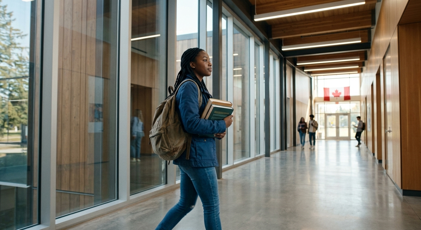Student preparing for the next stage of education in Canada