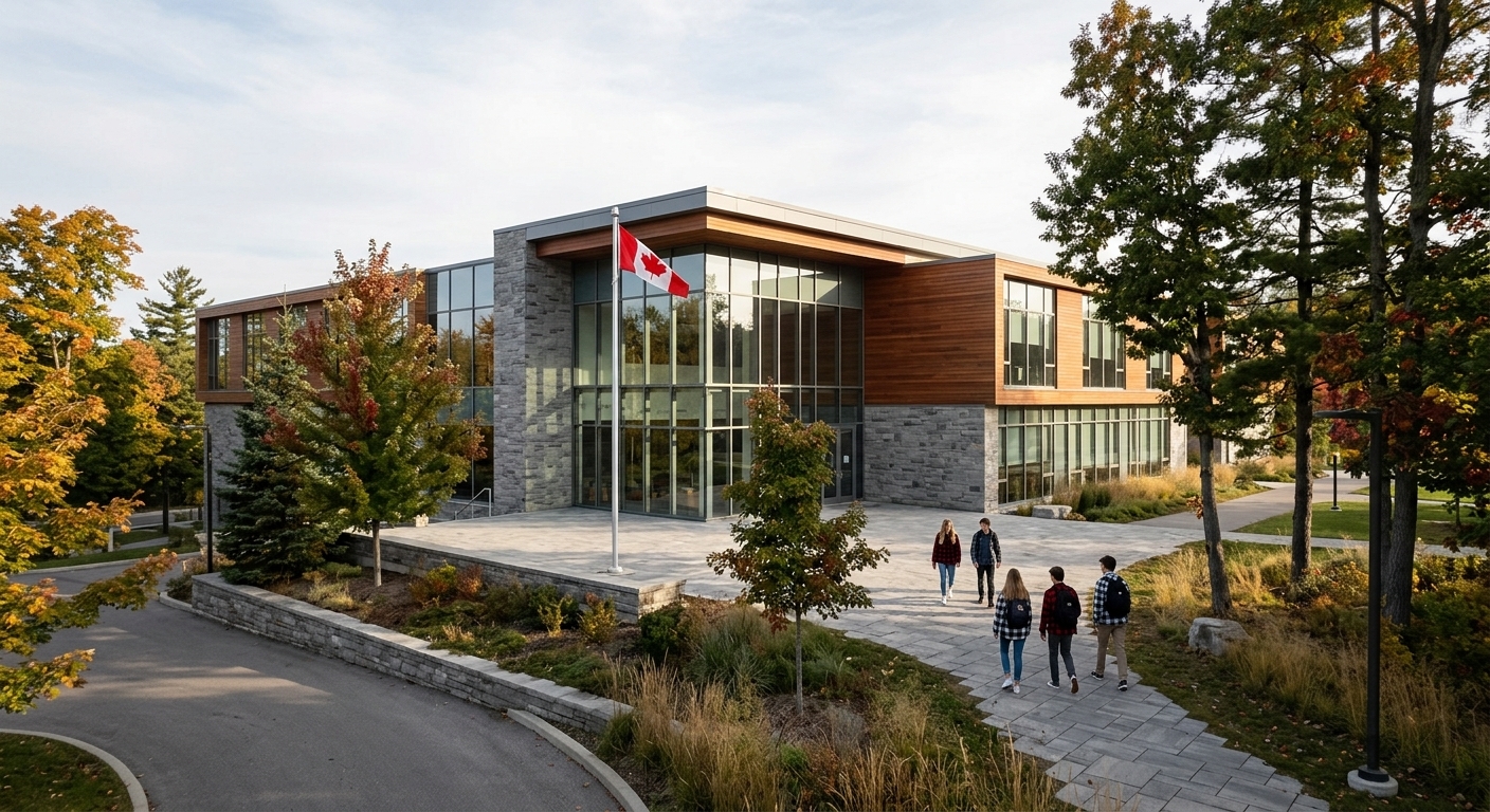 Canadian high school students learning together