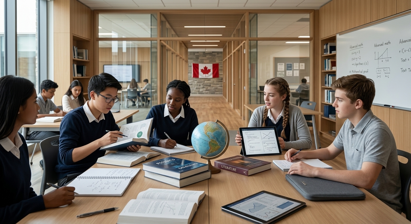 Students learning in an Ontario classroom