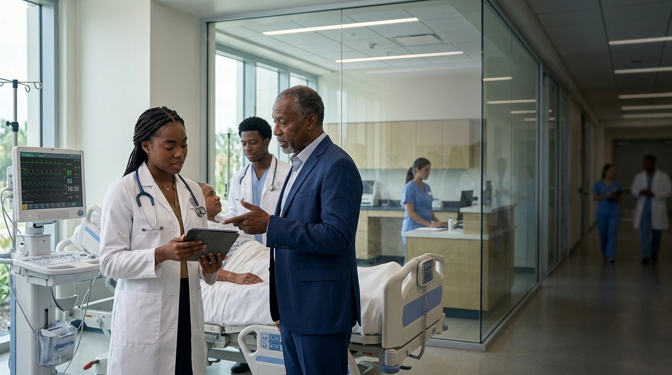 Medical students in a clinical learning environment