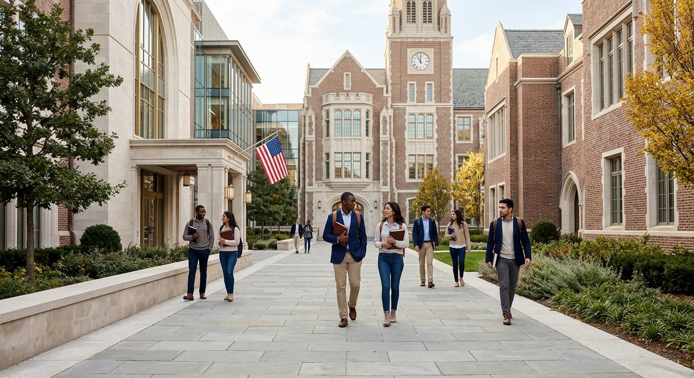 Prestigious American university campus